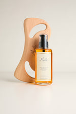 Mar'le Selülit Karşıtı Masaj Yağı 200 ML + Selülit Giderici Ahşap Masaj Aleti 2'li Selülit Bakım Seti