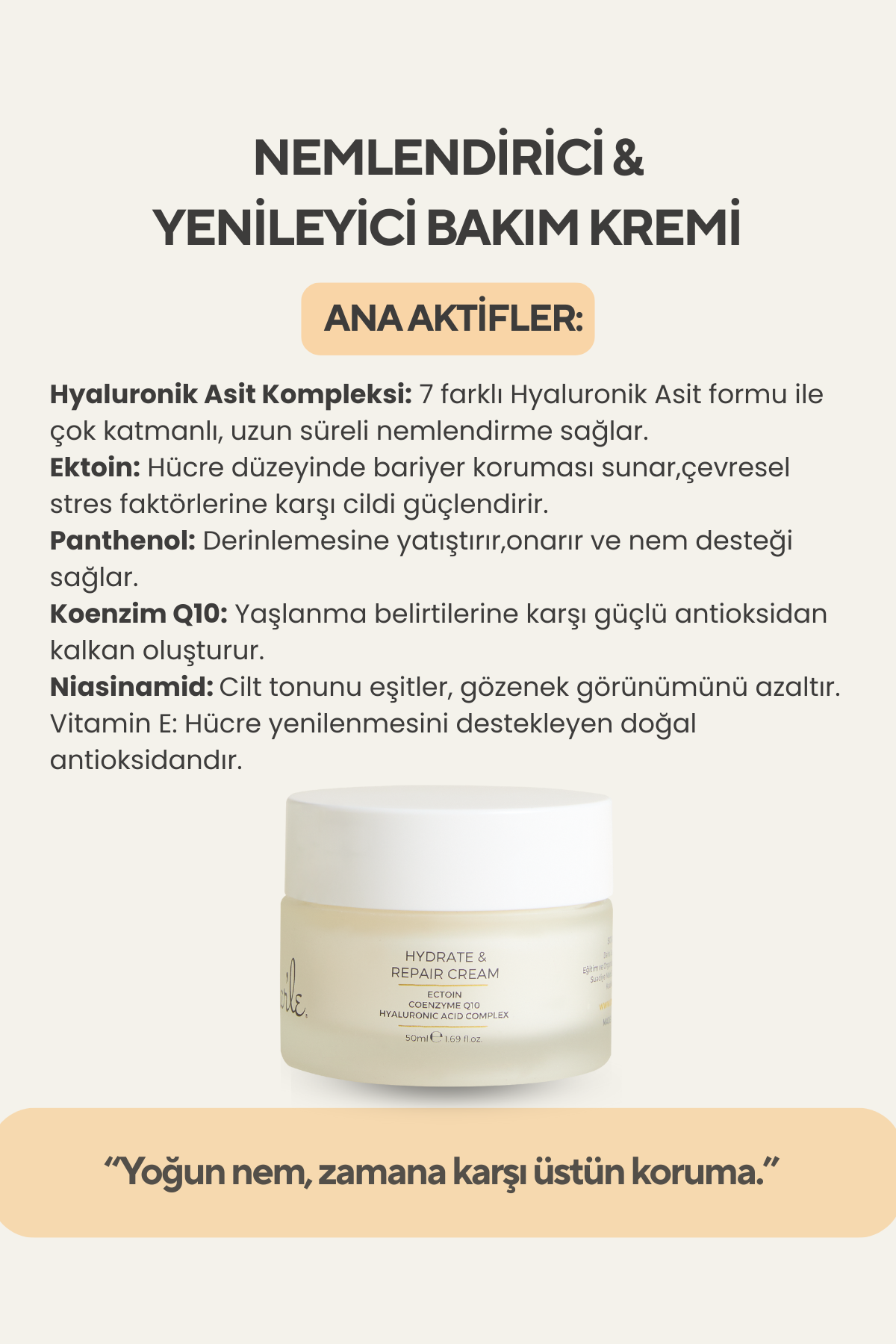 Mar'le Nemlendirici & Yenileyici Bakım Kremi